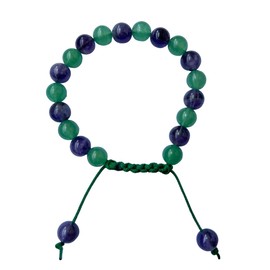 crystalmiracle Amethyst & Green Aventurine Quartz Beaded 8 mm String Fashion Accessory Men Women Gift Handcrafted