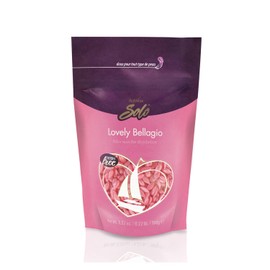 Italwax Solo Lovely Bellagio - 100g/3,52 oz - Hard wax beads for hair removal - Glossy pink color - Scent free semy-creamy synthetic formulation - For all skin type - Face, armpit and bikini area