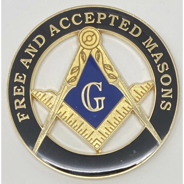 New Freemason Free and Aceepted Masons Cut Out Car Emblem