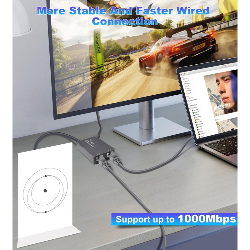 Ethernet Adapter for Starlink Standard Actuated Gen 2, 2 Ports