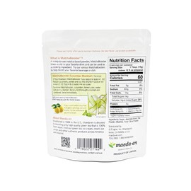 MAEDA-EN Matcha Booster Yuzu Green Tea Powder 80g Japanese Origin Resealable Pouch for Latte Smoothies and Baking 27144 1pk