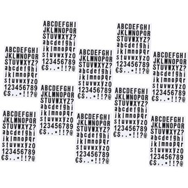 SEWACC 10hojas Pegatinas Alfanuméricas de Vinilo Pegatinas Adhesivas de Letras y Números Kit de Calcomanías Autoadhesivas para Decoración de Ventana Obsequio DIY para Manualidades