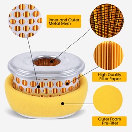 WNOOENG 17210-ZE1-505 Filtro de aire para motores de gas Honda GX160 GX200 GX140 OHV 17210-Z4M-821 OEM Piezas de repuesto para filtro de aire