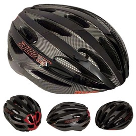 AWE® AWESprint™ Adult In Mould E-Bike/Bike Helmet Carbon/Black/Red 55-58cm *FREE 5 YEAR CRASH REPLACEMENT*