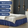 Wrap Around Dust Ruffle Bed Skirt – Navy Blue -