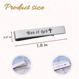 Christian Cross Tie Clips for Men Pastor Appreciation Gifts for Wedding Pastor Retirement Gift for Dad Priest Religious Ties Clips for Christian Man of God Birthday Gifts for Men Religious Tie Clip