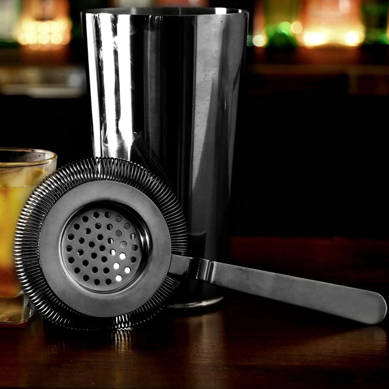 Cocktail Stainless Steel Colander for Mixing Glass and Shaker Gun