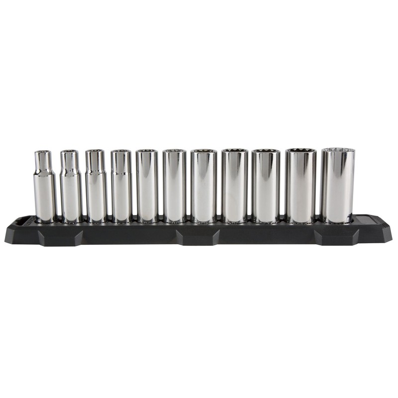 CRAFTSMAN Deep Socket Set, 1/2-Inch Drive, SAE, 12-Point, 11-Piece (CMMT12048)