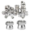 Dosoniko 50pcs M8 Nylon Lock Nuts 304 Stainless Steel Insert
