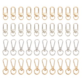 40 Uds. De Broche De Langosta, Llaveros Metálicos De Gancho De Presión, Llaveros Chapados Para Hacer Joyas Llaveros DIY Accesorios De Joyería Hechos a Mano