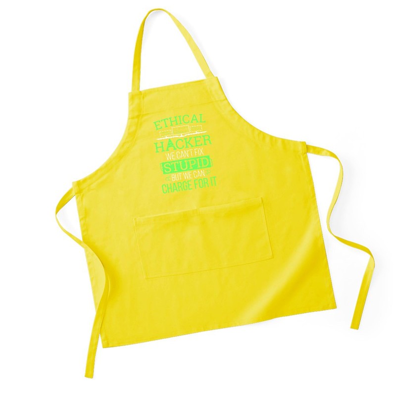 CafePress Cybersecurity Computer Hacking Ethical Hacker Kitchen Apron with Pockets,