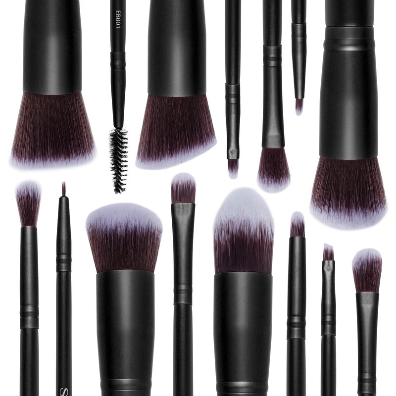 SHANY Makeup Brushes - Black Bombshell - 14-Piece Brush Set