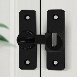 Sliding Door Latch Lock C2 (Black) Hook
