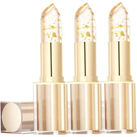 3 barras de labios transparentes que cambian de color, brillo brillante, a prueba transferencia, hidratante, barra labios que cambia color para mujeres, larga duración, 24 horas