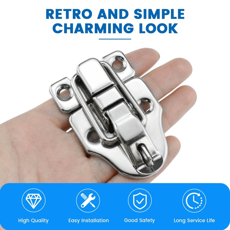 SDTC Tech 2-Pack Retro Silver Style Box Toggle Latch Antique