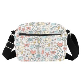 Beach Crossbody Bag Summer Vacation Gift Beach Life Gift for Ocean Lovers Seaside Travel Shoulder Bag with Shoulder Strap, Seabeach H-bag, Fashion