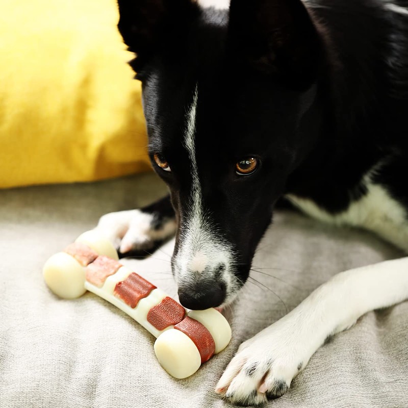 Tikaton Hammerbone Durable Dog Chew Toy for Aggressive Chewers, Beef