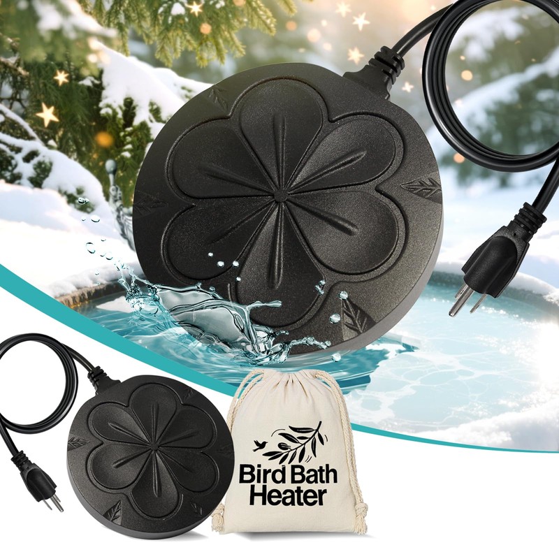 Poffattr 110W Bird Bath Heater for Outdoors in Winter, Submergible