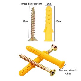 Heavy Duty Wall Plugs Screws Set - 20 PCS M10x50mm Zinc Plated Masonry Anchors with Washers for Concrete, Brick Stone Walls - High Strength Fixings for TV Brackets, Shelves, Fences