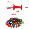 Pack of 90 Multicoloured Drawing Pins, Upholstery Tacks, Creative Decorative