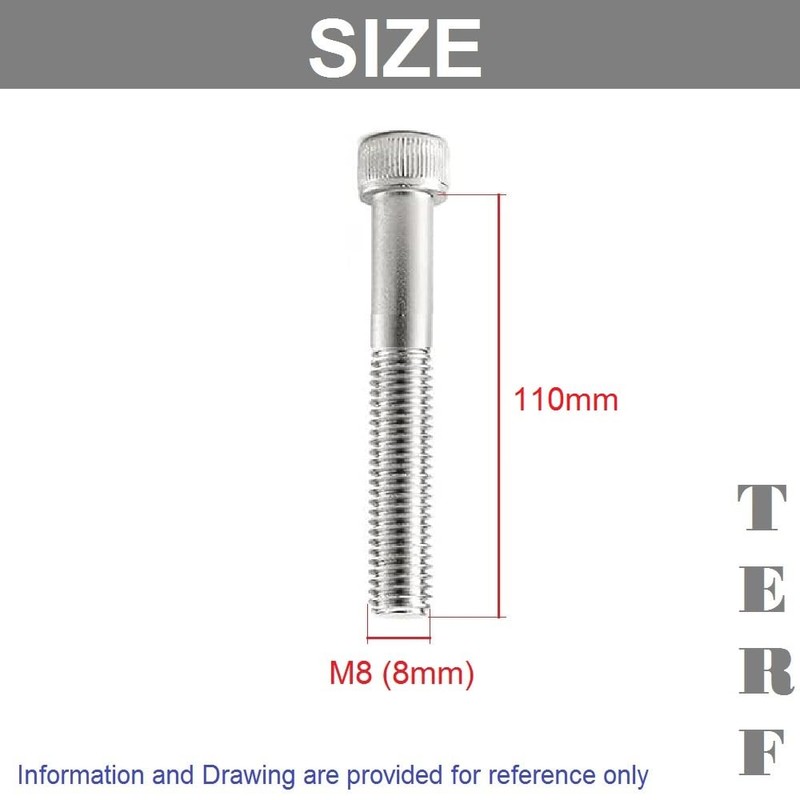 TERF® M8 X 110mm Hex Socket Cap Head Machine Screws