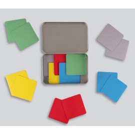 SMILEYBOARD 25 Magnetic Reusable Sticky Notes for Scrum, Kanban, Fridge, School, 7.5 x 7.5 cm, 5 Colours