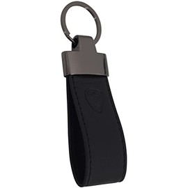 GERMANUS Black Leather Keyring, black
