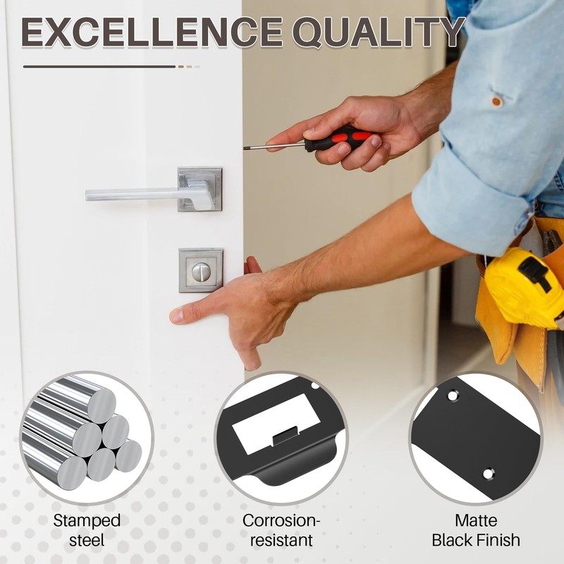 Double Hole Door Strike Plate, 5-1/2 in to 6 in