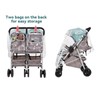 Double Stroller Rain Cover, Waterproof Weather Shield for Side by