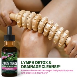 Nabouherb Cleavers Lymphatic Drainage Drops, Herbal Lymph Detox & Immune Support Blend with Echinacea & Cat’s Claw, Botanical Cleanse Formula, 2 oz