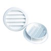 Maurice Franklin Louver-1" Round White Polypropylene Plastic Louver with Insect