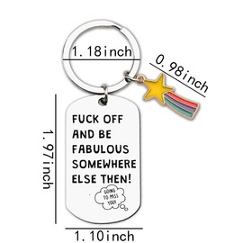 Funny Coworker Leaving Gifts for Women Men Inspirational Retiree Keychain Co-Worker Colleague Retirement Gift Goodbye Farewell Going Away Gifts for Coworkers Friends Miss You Key Chains