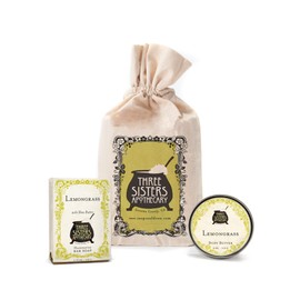 Three SIsters Apothecary Muslin Gift Set - Bar Soap and Body Butter (Lemongrass)