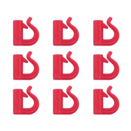 JianLing 50PCS Quick Change D Ring Fishing Gear Connector 7mm Red Lure Ring Fishing Gear Connector Plastic Connecting Buckle Smooth Hollow Design to Prevent Line Damage Fishing Accessory