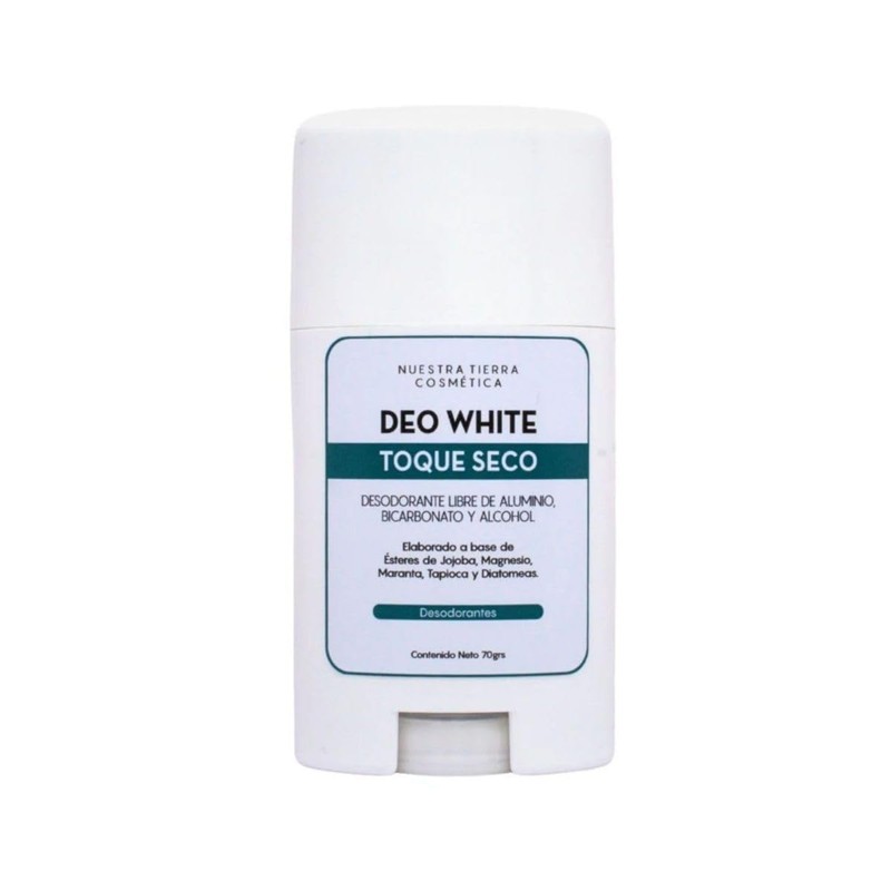 Nuestra Tierra Cosmtica Deo White Desodorante en Barra, Toque Seco,