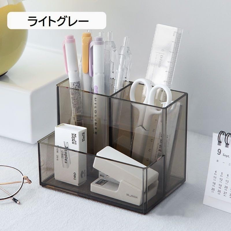 Plus Nao Pen Holder, Acrylic, Transparent, Clear Pen Stand, Pencil