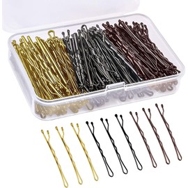 SHADECRAFT 150 Bobby Pins - 5cm Long Hair Pins for Women with Box - Hair Pins & Kirby Grips for Thicker & Strong Hair, Ideal Hair Clips Women for All Hair Types (Mixed)