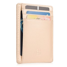 GH GOLD HORSE Slim RFID Blocking Card Holder Minimalist Leather Front Pocket Wallet for Women