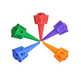 WHAMVOX 5Pcs Educational Throw Chuck Ball Lightweight Portable Scoop Ball Interactive Sensory Integration Therapy Tool for Outdoor Indoor Play Mixed Color