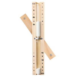 15 Minute Sauna Sand Timer, 15m Rotating Wooden Sauna Hourglass with White Sand, Reloj De Arena, Heat Resistant Sand Clock Hour Glass Timer for Sauna SPA Room