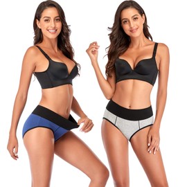 Annenmy Plus Size Underwear for Women Cotton High Waist Women's Underwear Full Coverage No Muffin Panties Regular and Plus Size Underwear for Women(Dark Assorted Colors, 6 Pack, 5X-Large)…