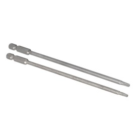 sourcing map 150mm Long 1/4" Hex Shank T10 & T15 Magnetic Torx Security Screwdriver Bits Set,2pcs