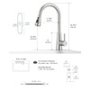 APPASO Touchless Kitchen Faucet with Soap Dispenser Brushed Nickel, Side