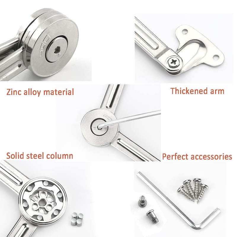 2 Pcs Soft Closing Lid Panel Support Hinges Stay,Can Be