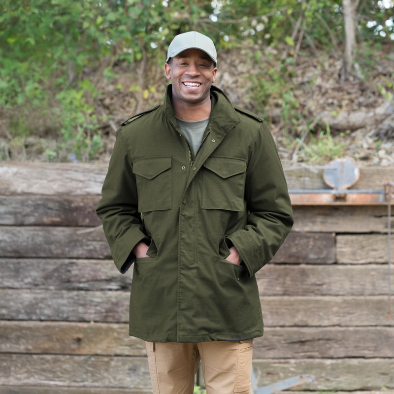 Propper Men's M65 Field Coat, Olive, Large Regular