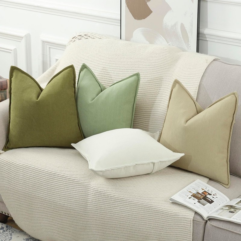 Madizz Set of 2 Patterned Chenille Cushion Covers Soft Short