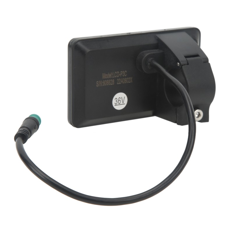Electric Bike LCD Display Meter ABS 22.5mm 24V 36V 48V