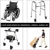 Covzoe 4 Pack Wheel Replacement, 6 Inch Anti-Slip Solid Caster