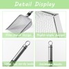 Garden Sieve Set, 4 Pieces, Stainless Steel with Handle, Compost