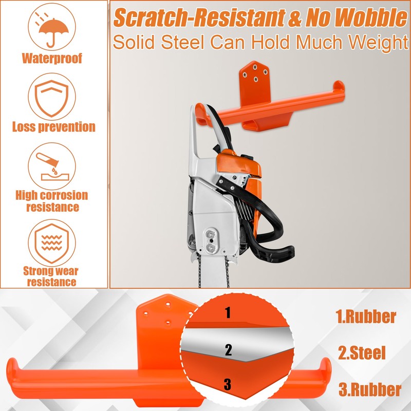 Coldairsoap Backpack Blower Wall Mount, Backpack Leaf Blower Hanger, Heavy